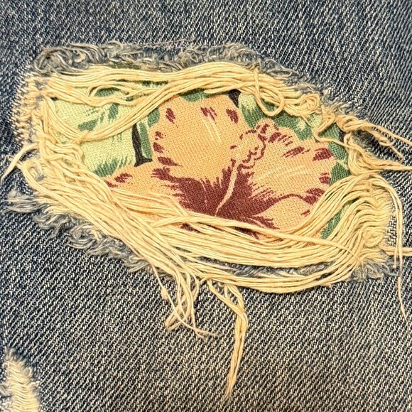 Levis 511 Mens Denim Distressed Jorts Shorts Size 36 - Picture 3 of 7